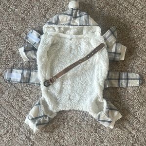 Kookaburra by Ugg dog sweater and fur lined collar